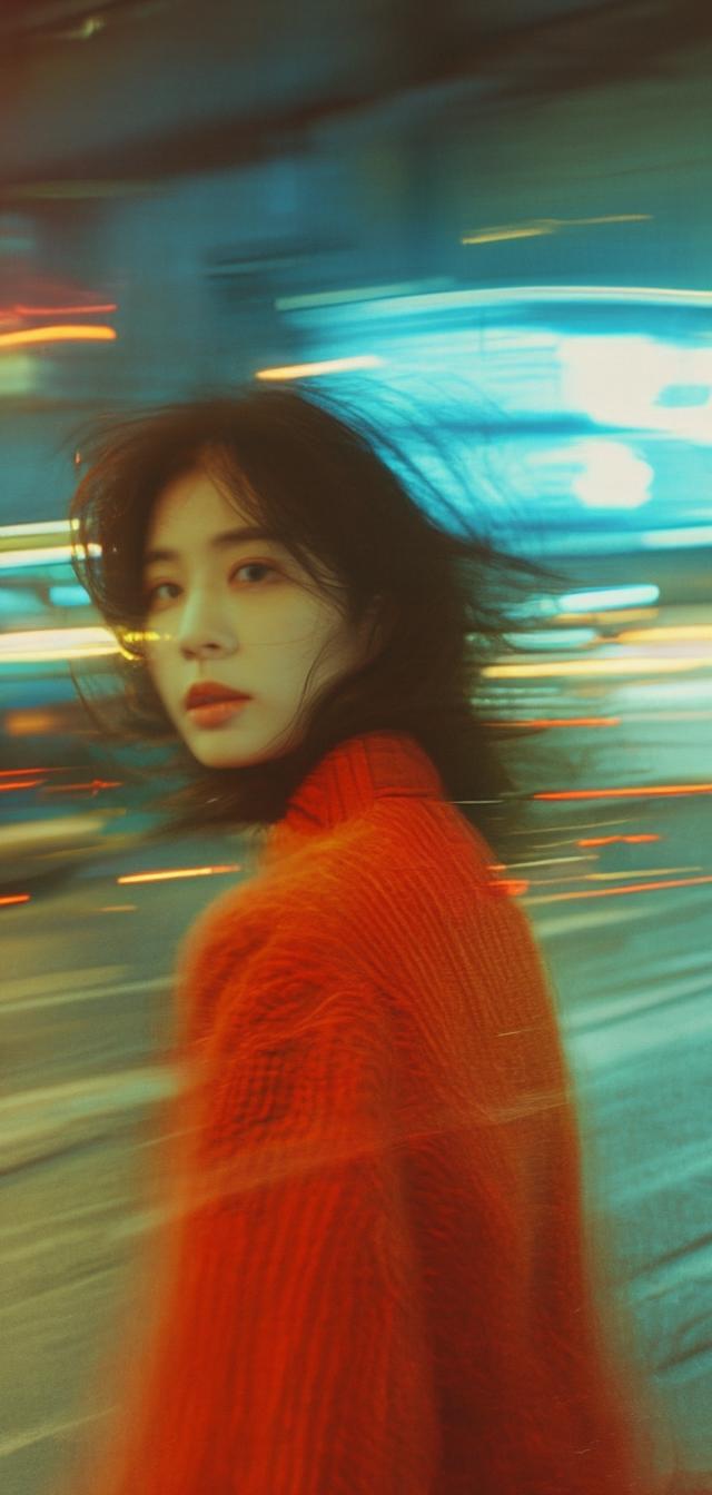 Motion blur portrait