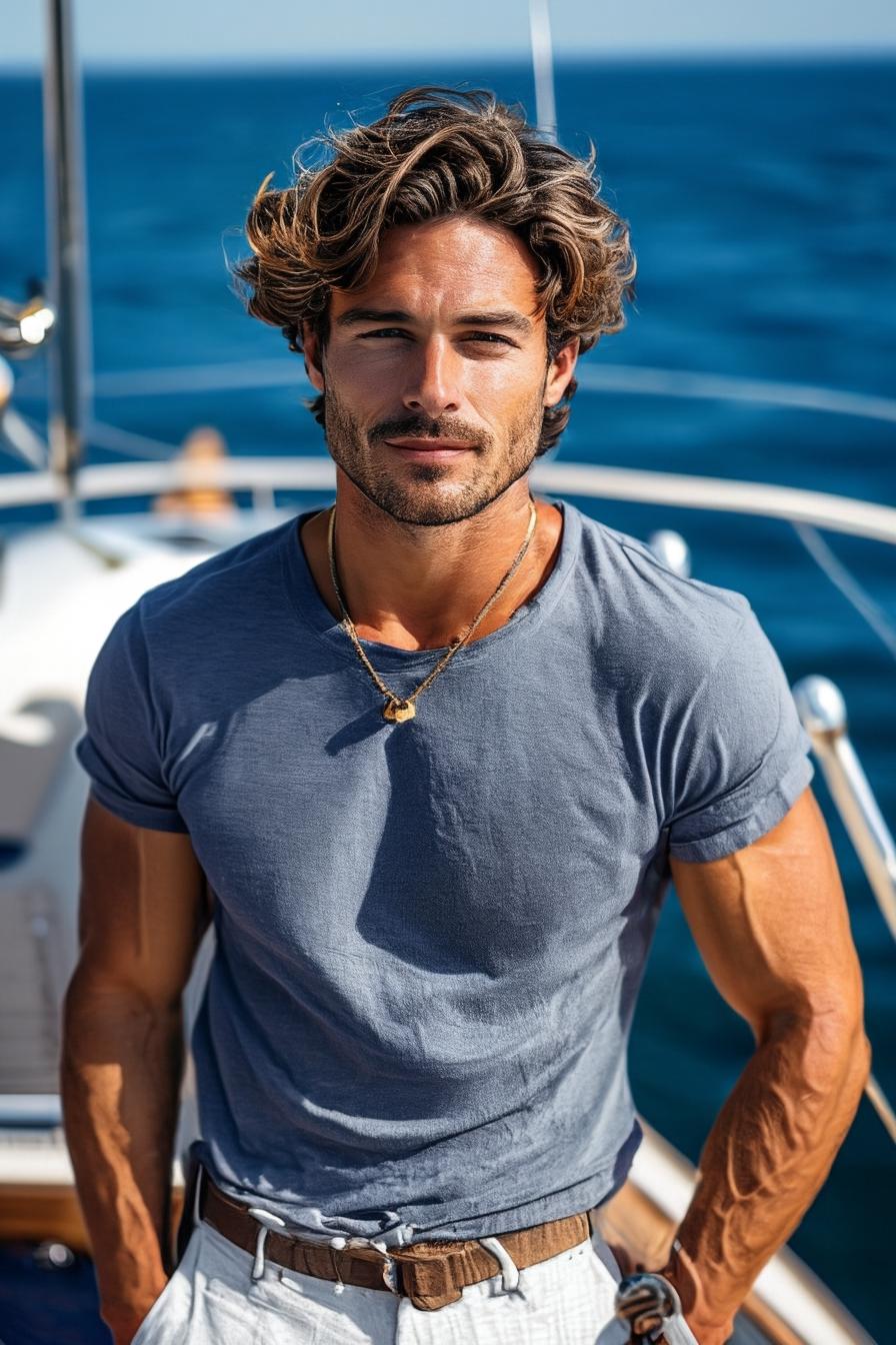 Yacht lifestyle portrait