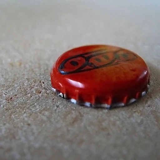 PixelDiT2 sample, ImageNet class: bottlecap