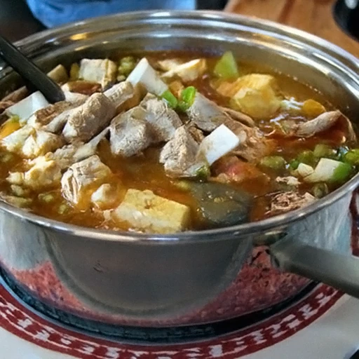 PixelDiT2 sample, ImageNet class: hot pot